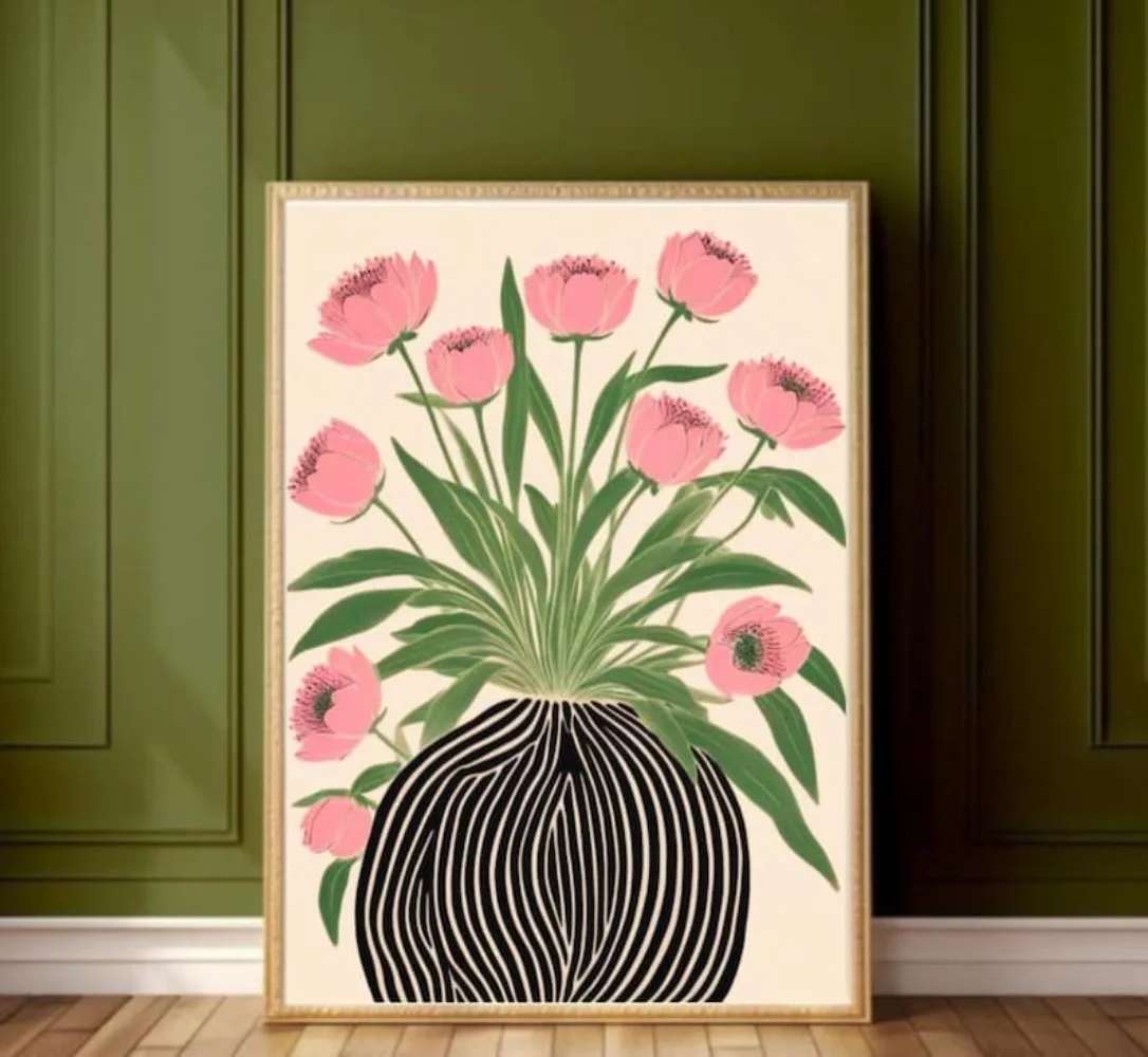 Florist Supply Vases - Безрамный цветочный постер, настенное искусство Матисса,