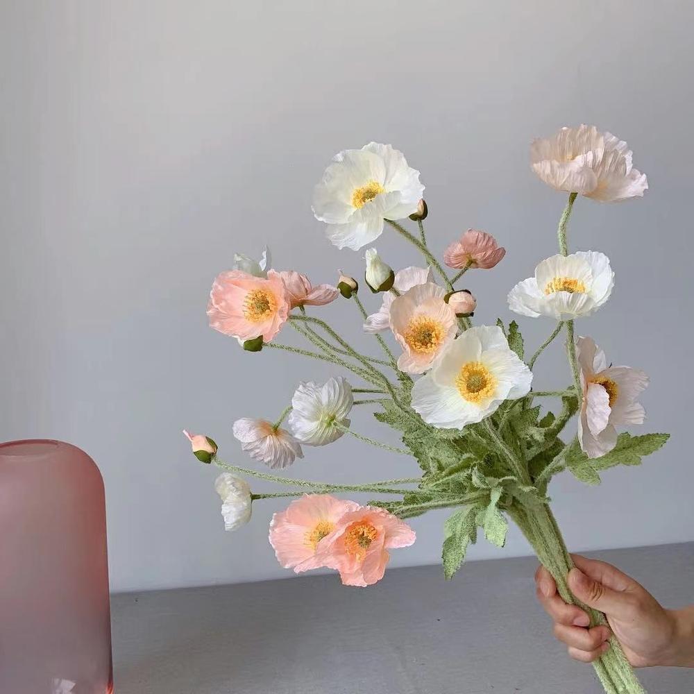 Florist Supply Bulk - Искусственный Мак, шелковые цветы, Длинные искусственные