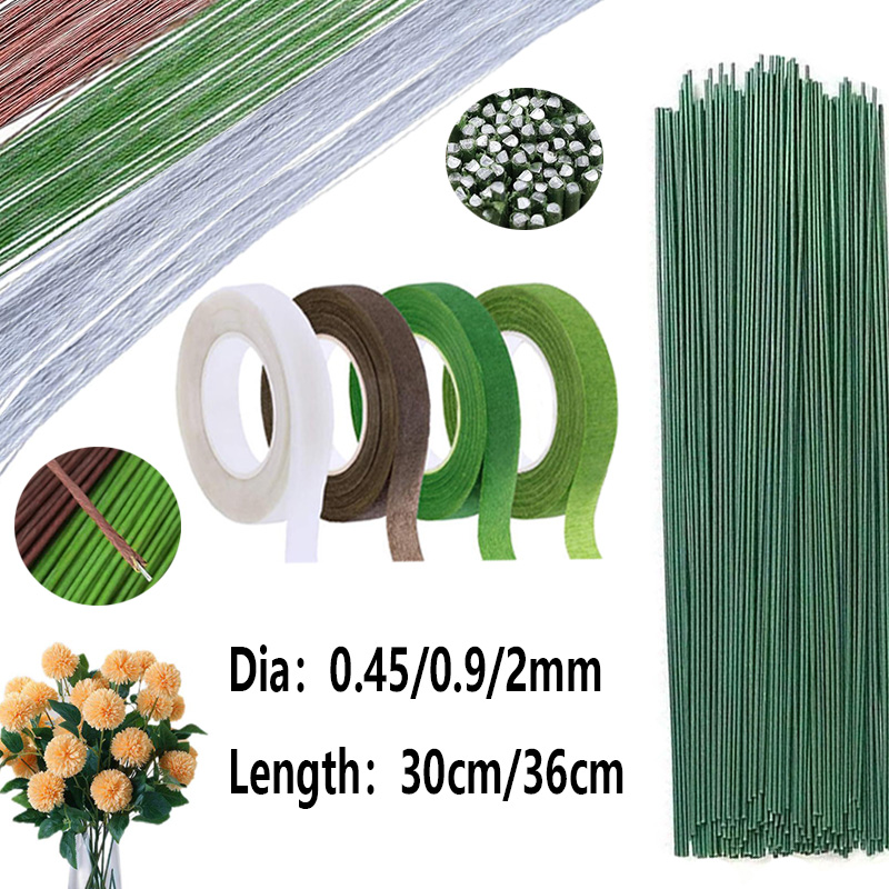 Florist Supply Bulk - 22/20 Калибр Светло-зеленые цветочные проволочные стебли